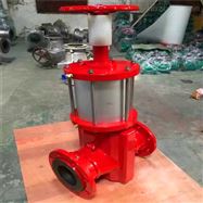 GJ6S41X氣動帶手輪直行程活塞式襯膠管夾閥